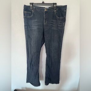 K. Jordan Dark Wash Plus Size Bootcut Jeans Size 18
